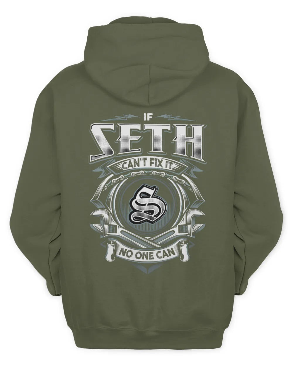 SETH AP81-K4-626 - Personalized Ahmed Quote Apparel “If Ahmed Can't Fix It, No One Can” - Unisex Hoodie - Military Green