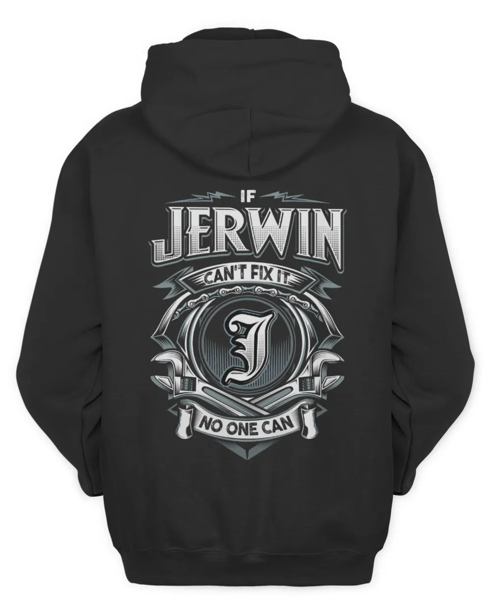 JERWIN AP81-K4-626 - Personalized Ahmed Quote Apparel “If Ahmed Can't Fix It, No One Can” - Unisex Hoodie - Black