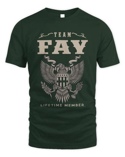 FAY TP06-K82 – Personalized Classic Style Apparel “Team NAME Lifetime Member” - Unisex Standard T-Shirt - Forest Green