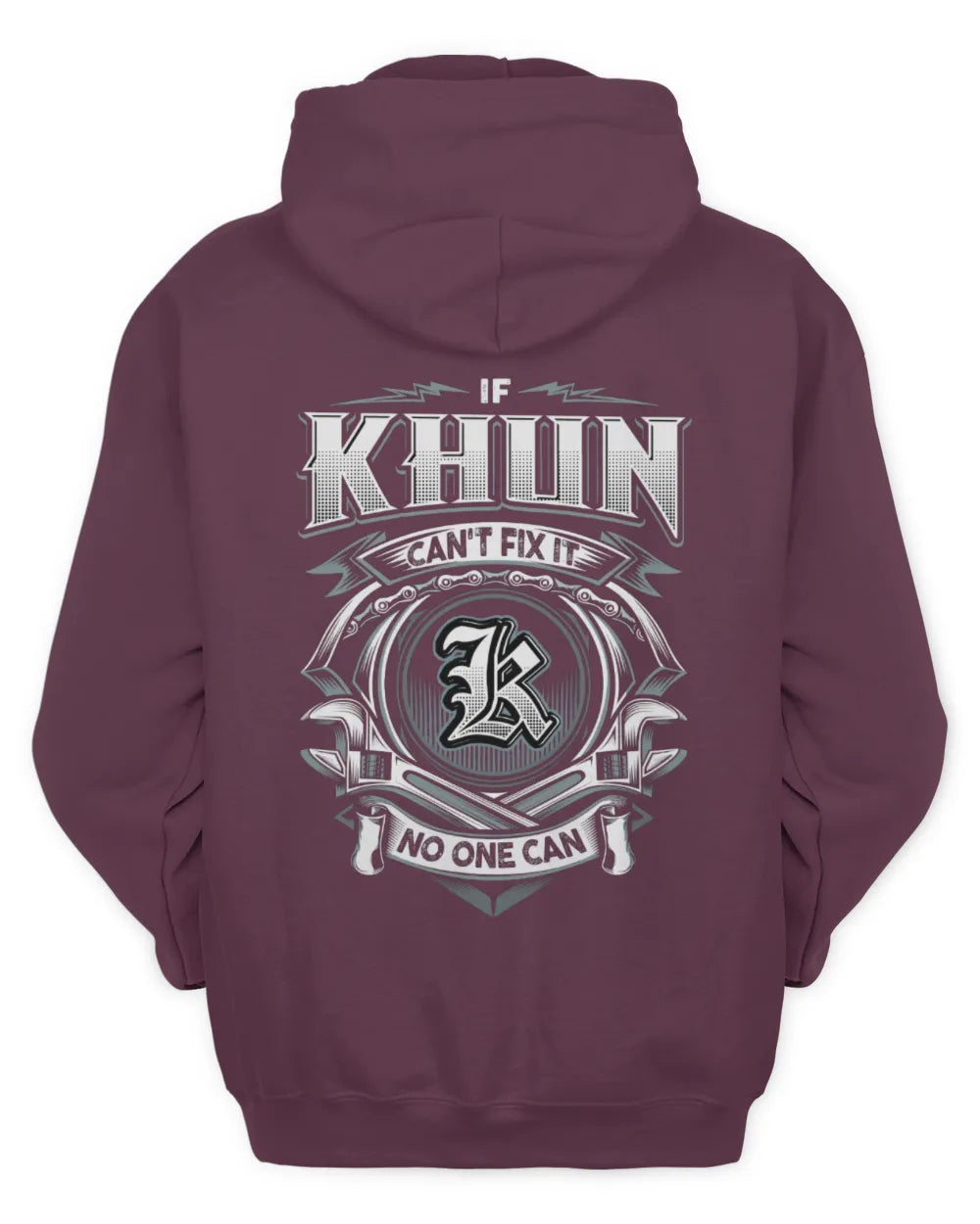 KHUN AP81-K4-626 - Personalized Ahmed Quote Apparel “If Ahmed Can't Fix It, No One Can” - Unisex Hoodie - Maroon