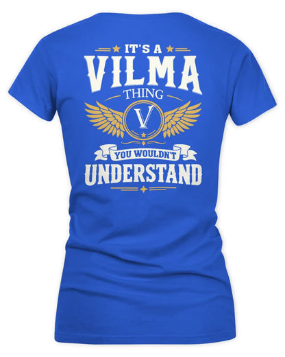 VILMA KT06-M008 It’s a [NAME] Thing – You Wouldn’t Understand | Personalized Vintage T-Shirt - Women's V-Neck T-Shirt - Royal