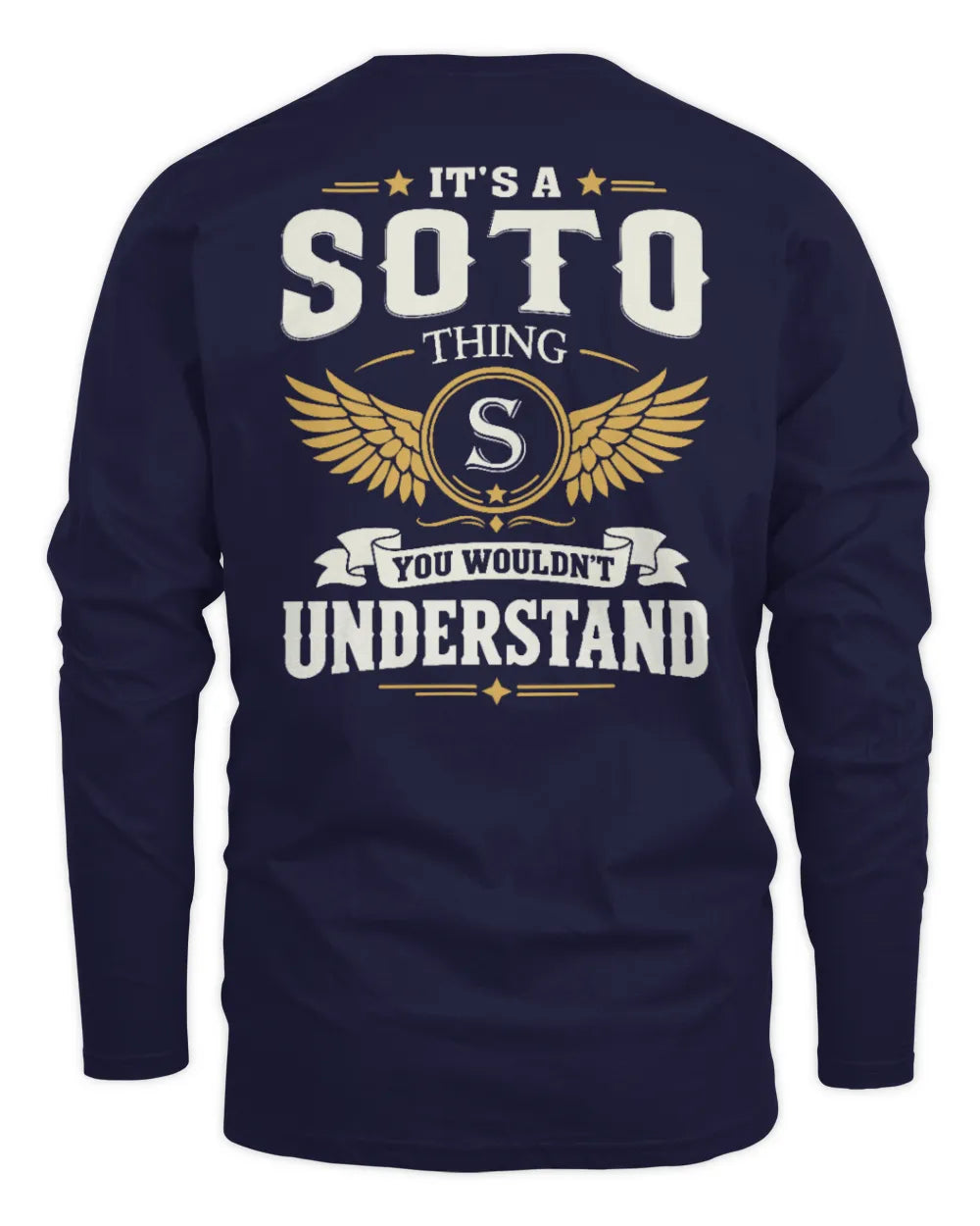 SOTO KT06-M008 It’s a [NAME] Thing – You Wouldn’t Understand | Personalized Vintage T-Shirt - Men's Long Sleeved T-Shirt - Navy
