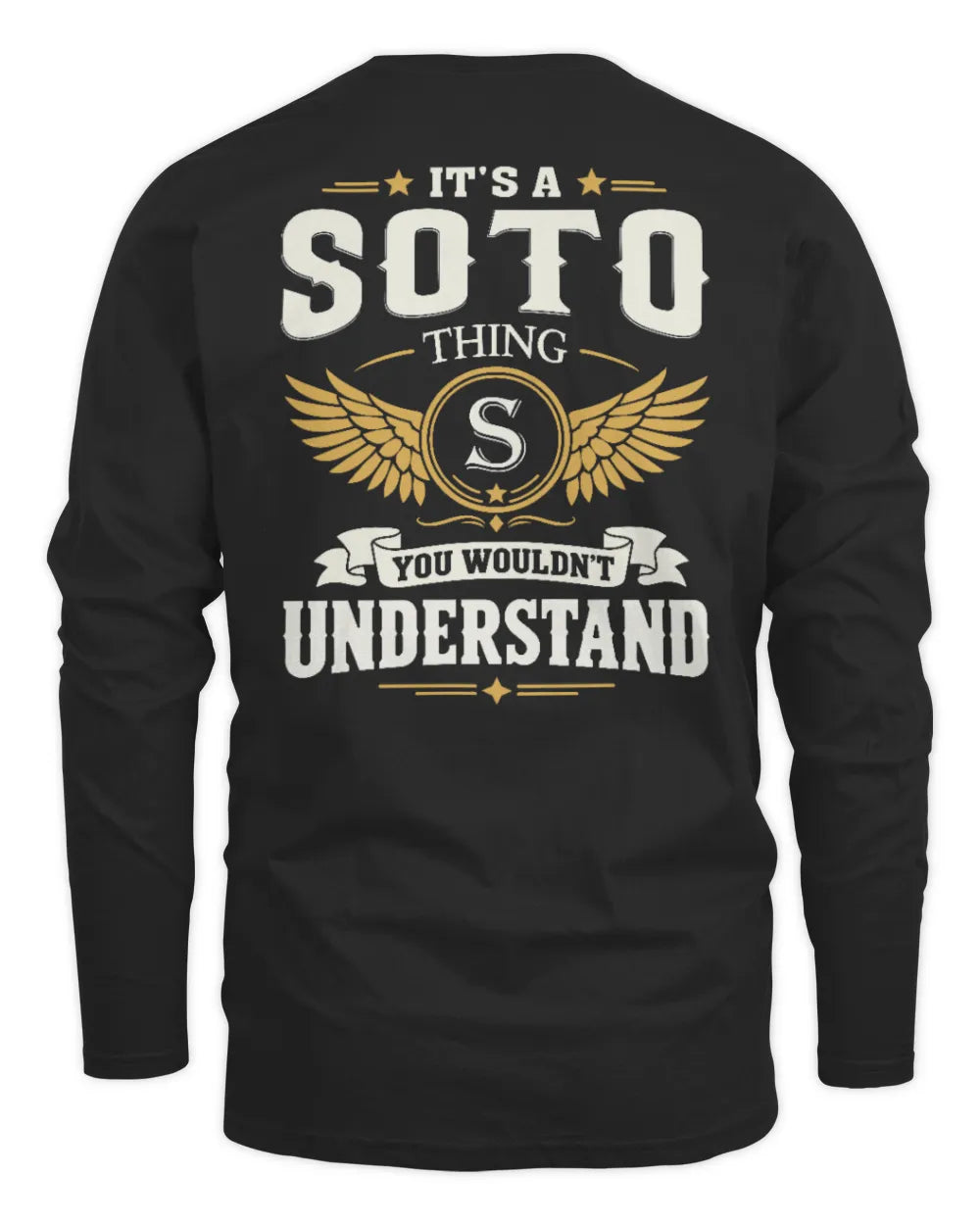 SOTO KT06-M008 It’s a [NAME] Thing – You Wouldn’t Understand | Personalized Vintage T-Shirt - Men's Long Sleeved T-Shirt - Black