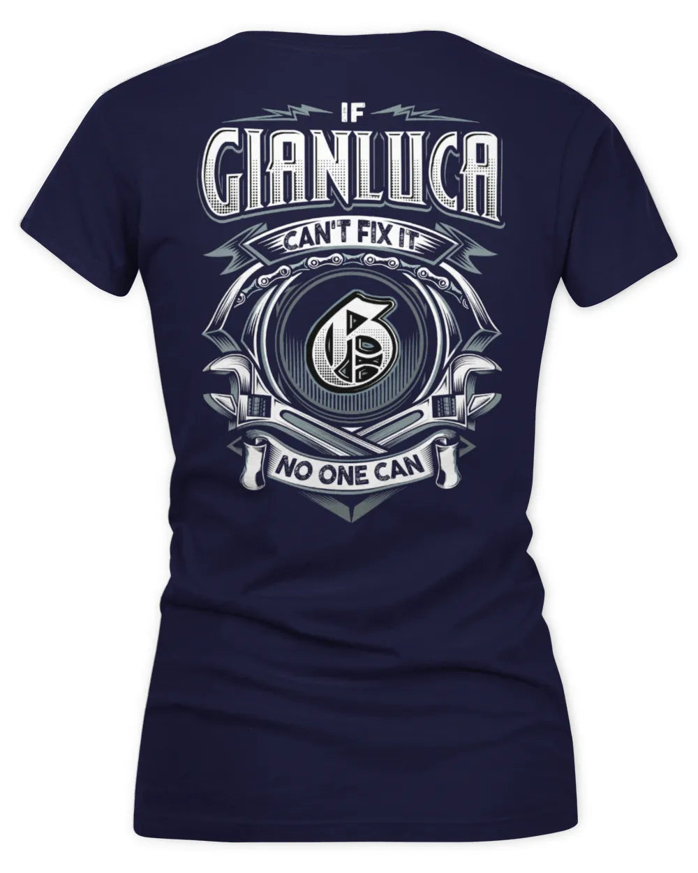 GIANLUCA AP81-K4-626 - Personalized Ahmed Quote Apparel “If Ahmed Can't Fix It, No One Can” - Women's V-Neck T-Shirt - Navy