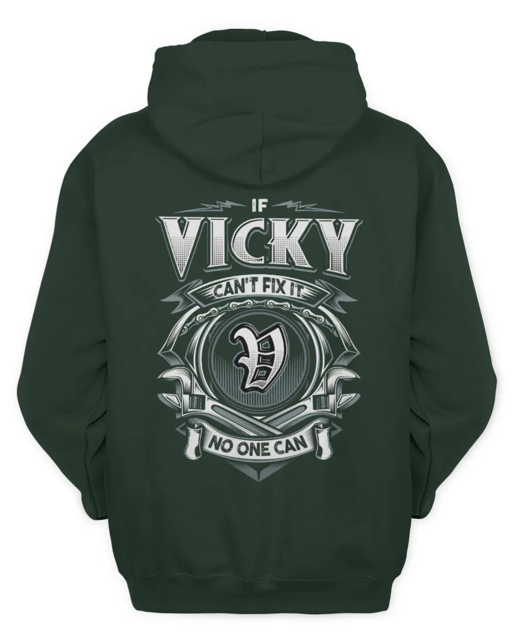 VICKY AP81-K4-626 - Personalized Ahmed Quote Apparel “If Ahmed Can't Fix It, No One Can” - Unisex Hoodie - Forest Green