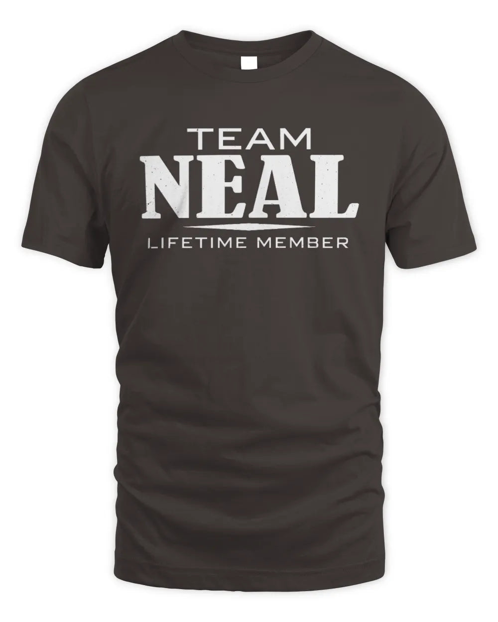 NEAL BL62-K4-128 - Personalized “Team NAME Lifetime Member” - Unisex Standard T-Shirt - Dark Chocolate