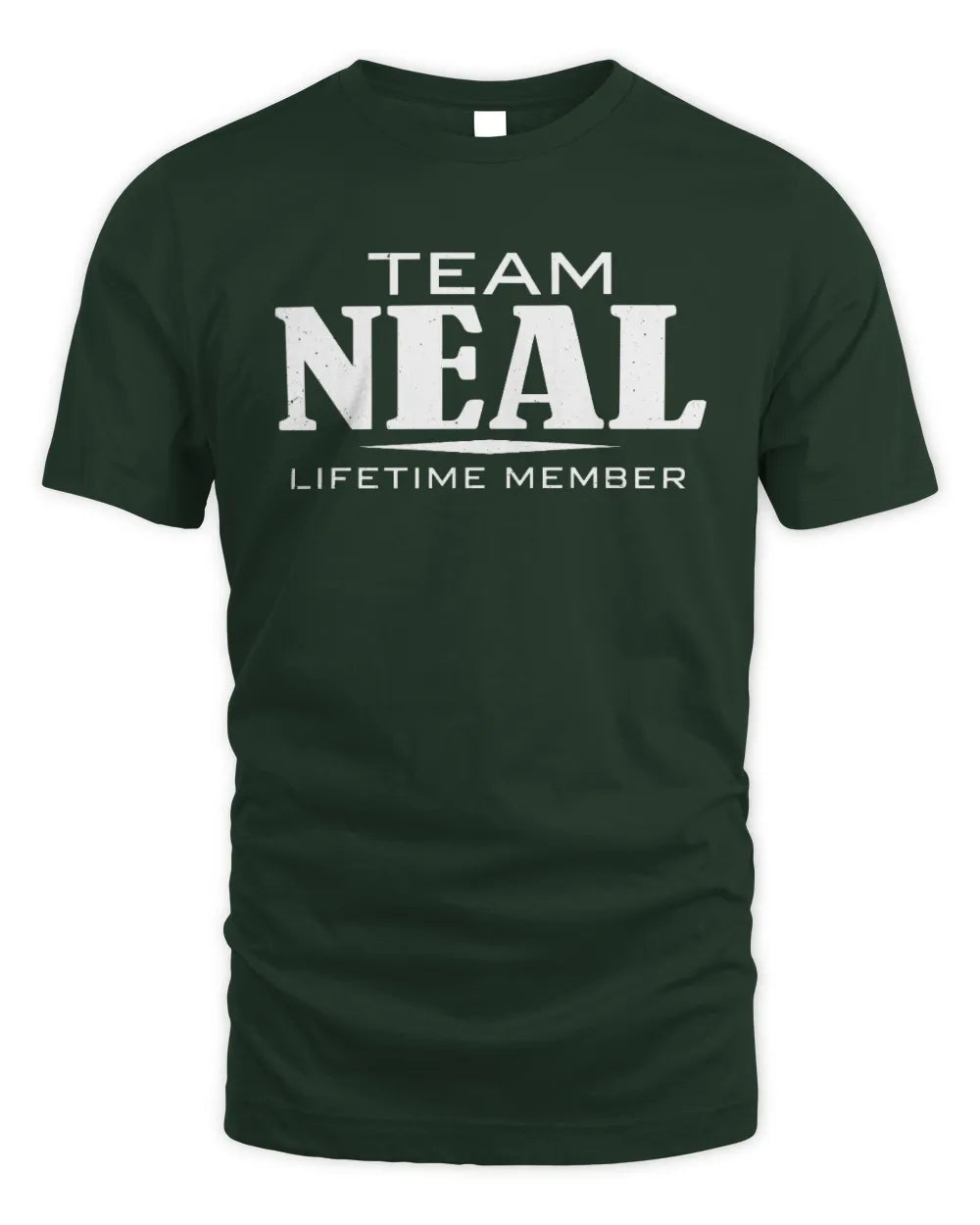 NEAL BL62-K4-128 - Personalized “Team NAME Lifetime Member” - Unisex Standard T-Shirt - Forest Green