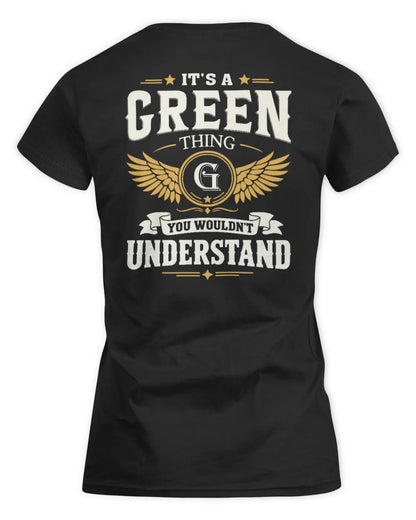 GREEN KT06-M008 It’s a [NAME] Thing – You Wouldn’t Understand | Personalized Vintage T-Shirt - Women's Standard T-Shirt - Black