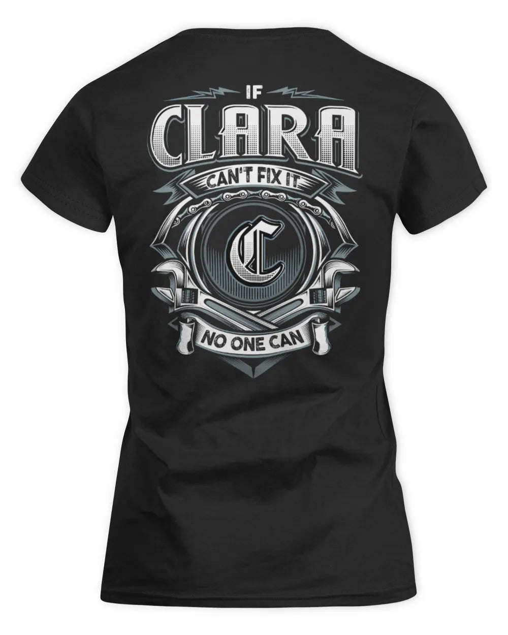 CLARA AP81-K4-626 - Personalized Ahmed Quote Apparel “If Ahmed Can't Fix It, No One Can” - Women's Standard T-Shirt - Black