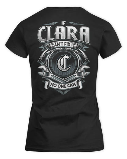 CLARA AP81-K4-626 - Personalized Ahmed Quote Apparel “If Ahmed Can't Fix It, No One Can” - Women's Standard T-Shirt - Black