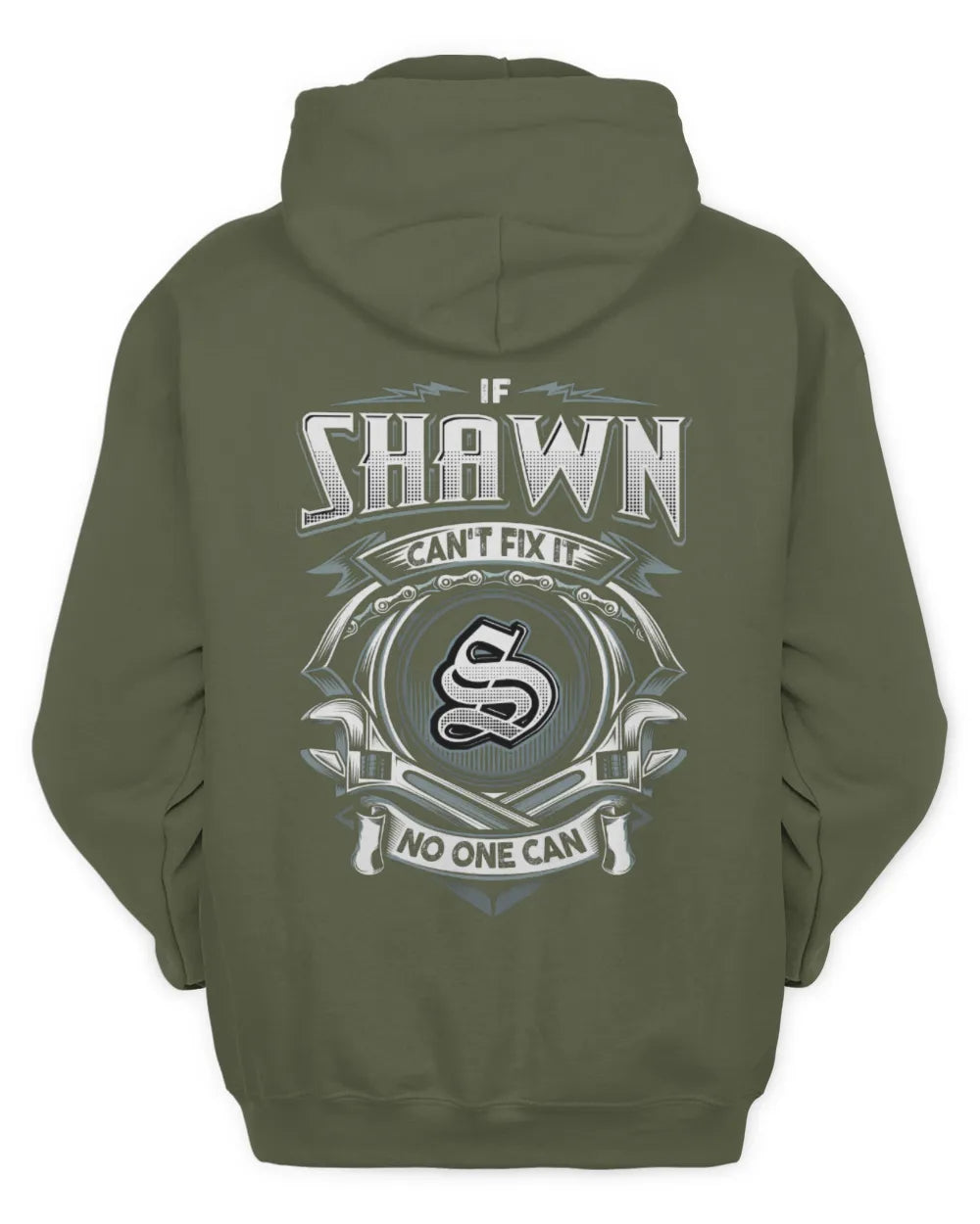 SHAWN AP81-K4-626 - Personalized Ahmed Quote Apparel “If Ahmed Can't Fix It, No One Can” - Unisex Hoodie - Military Green