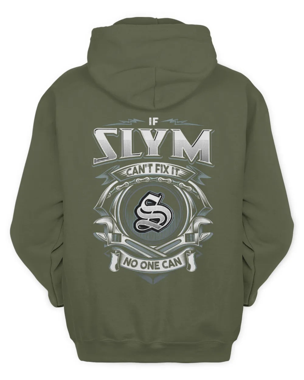 SLYM AP81-K4-626 - Personalized Ahmed Quote Apparel “If Ahmed Can't Fix It, No One Can” - Unisex Hoodie - Military Green