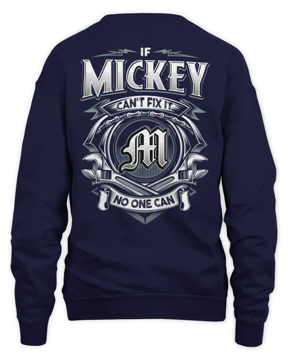 MICKEY AP81-K4-626 - Personalized Ahmed Quote Apparel “If Ahmed Can't Fix It, No One Can” - Unisex Sweatshirt - Navy