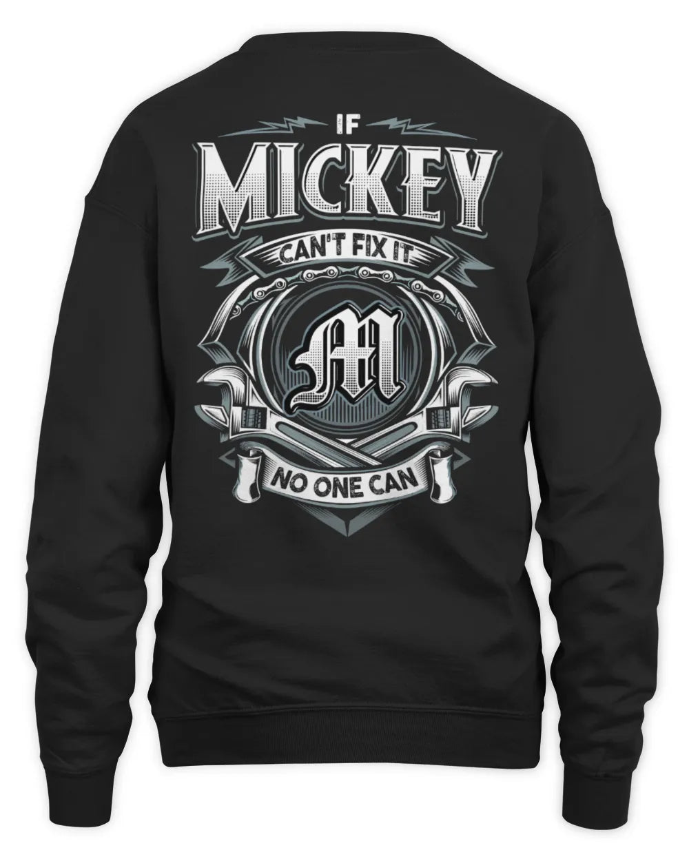MICKEY AP81-K4-626 - Personalized Ahmed Quote Apparel “If Ahmed Can't Fix It, No One Can” - Unisex Sweatshirt - Black