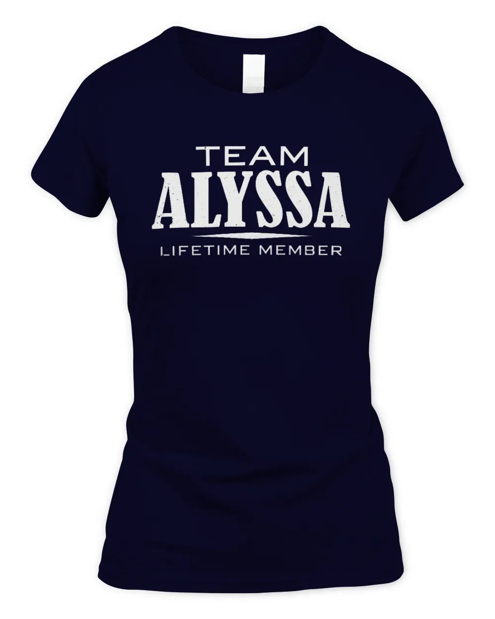 ALYSSA BL62-K4-128 - Personalized “Team NAME Lifetime Member” - Women's Standard T-Shirt - Navy