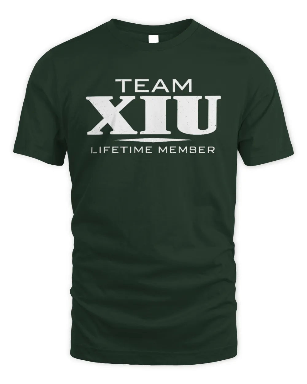 XIU BL62-K4-128 - Personalized “Team NAME Lifetime Member” - Unisex Standard T-Shirt - Forest Green