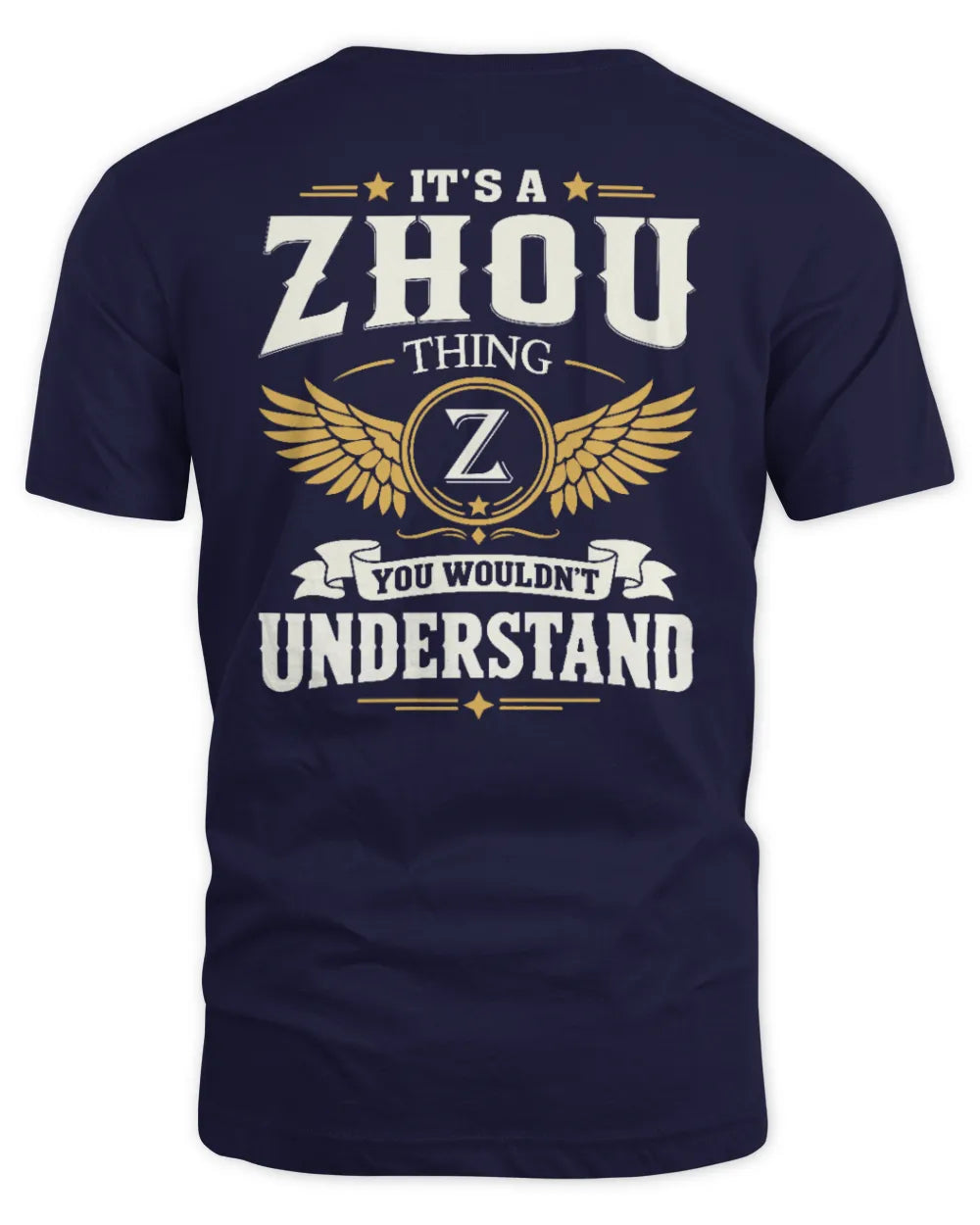 ZHOU KT06-M008 It’s a [NAME] Thing – You Wouldn’t Understand | Personalized Vintage T-Shirt - Unisex Standard T-Shirt - Navy