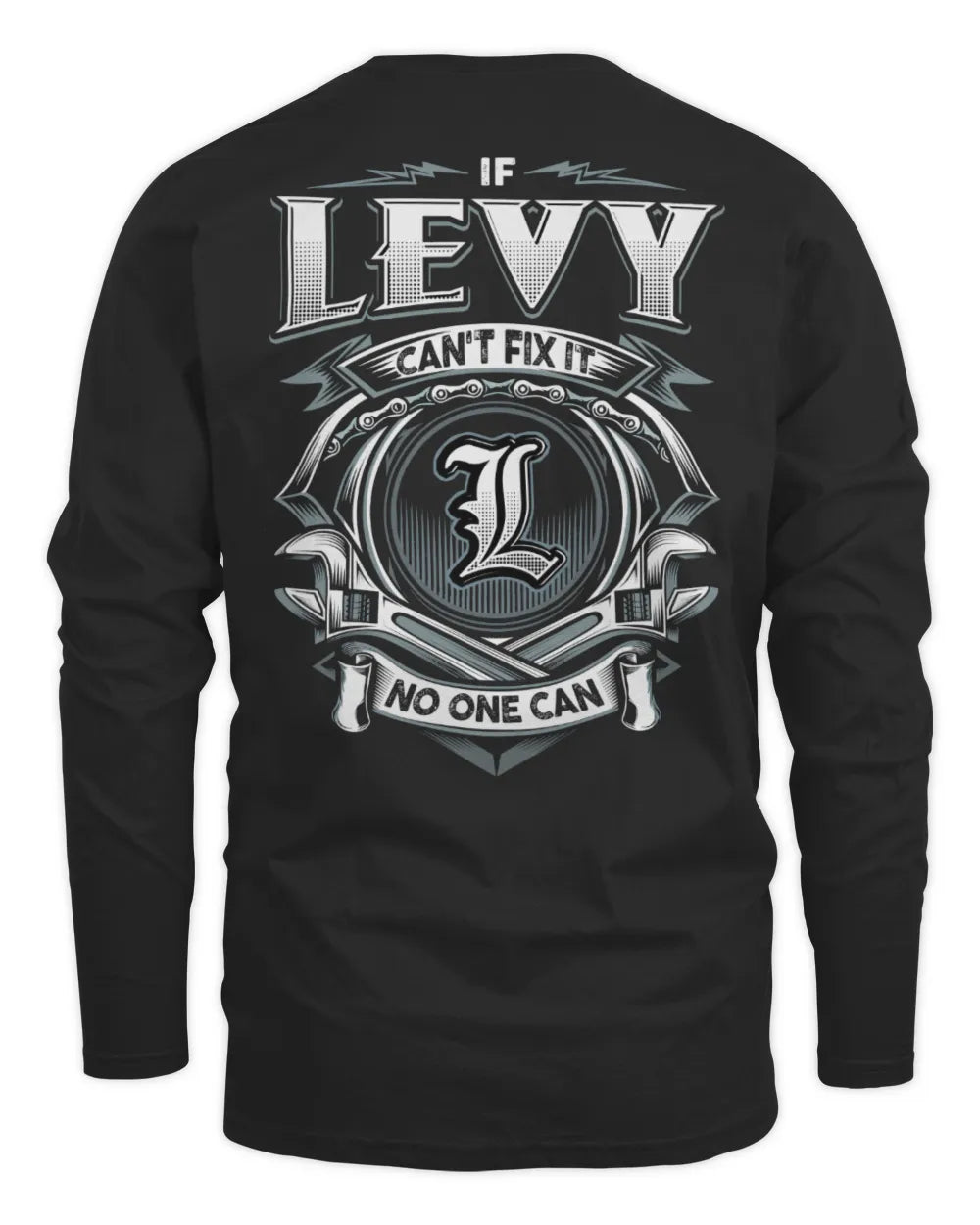 LEVY AP81-K4-626 - Personalized Ahmed Quote Apparel “If Ahmed Can't Fix It, No One Can” - Men's Long Sleeved T-Shirt - Black