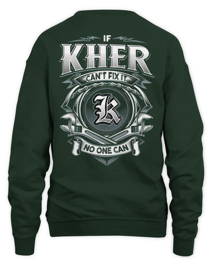 KHER AP81-K4-626 - Personalized Ahmed Quote Apparel “If Ahmed Can't Fix It, No One Can” - Unisex Sweatshirt - Forest Green
