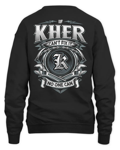 KHER AP81-K4-626 - Personalized Ahmed Quote Apparel “If Ahmed Can't Fix It, No One Can” - Unisex Sweatshirt - Black