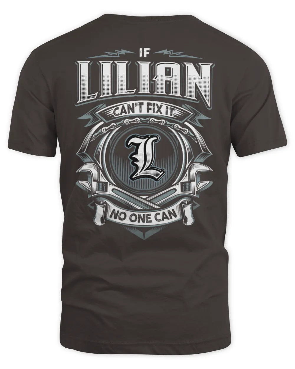 LILIAN AP81-K4-626 - Personalized Ahmed Quote Apparel “If Ahmed Can't Fix It, No One Can” - Unisex Standard T-Shirt - Dark Chocolate