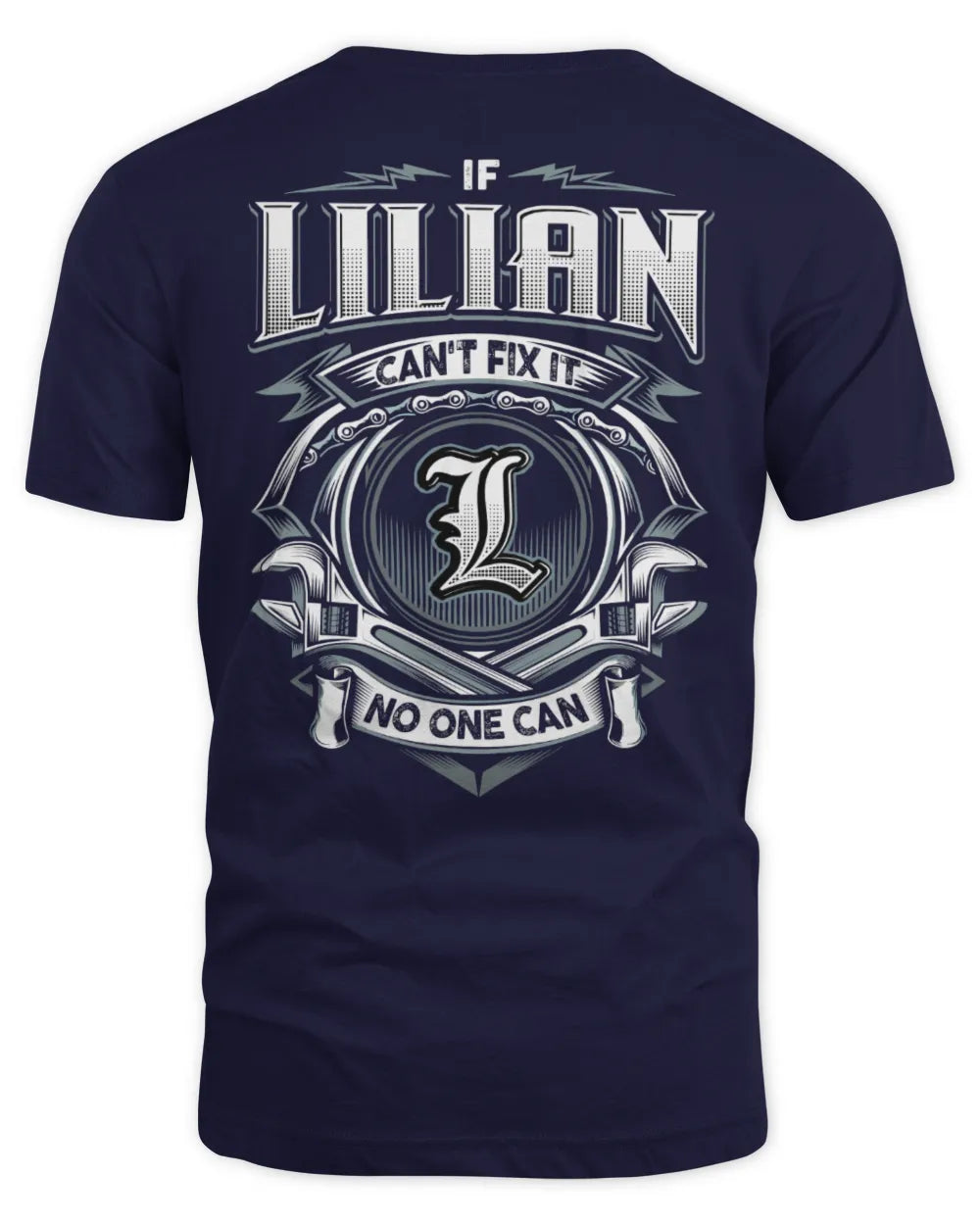 LILIAN AP81-K4-626 - Personalized Ahmed Quote Apparel “If Ahmed Can't Fix It, No One Can” - Unisex Standard T-Shirt - Navy