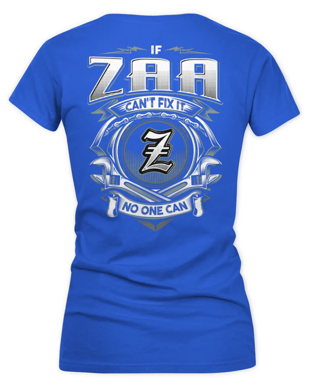 ZAA AP81-K4-626 - Personalized Ahmed Quote Apparel “If Ahmed Can't Fix It, No One Can” - Women's V-Neck T-Shirt - Royal