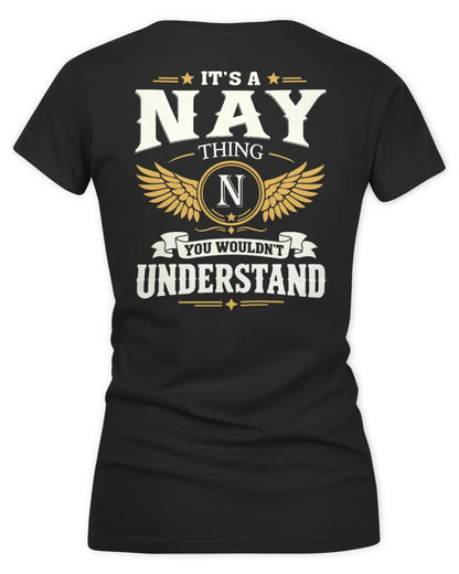 NAY KT06-M008 It’s a [NAME] Thing – You Wouldn’t Understand | Personalized Vintage T-Shirt - Women's V-Neck T-Shirt - Black