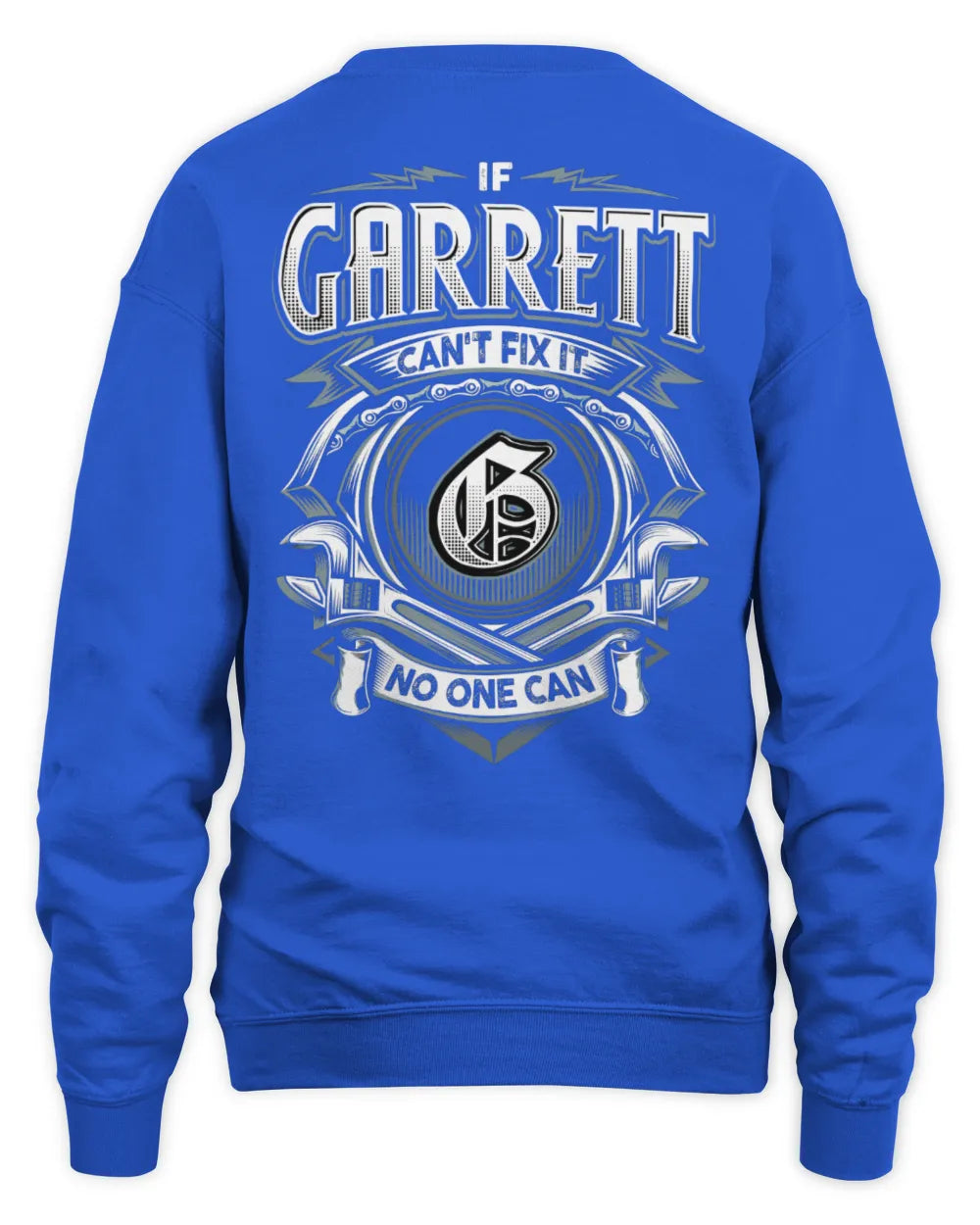 GARRETT AP81-K4-626 - Personalized Ahmed Quote Apparel “If Ahmed Can't Fix It, No One Can” - Unisex Sweatshirt - Royal