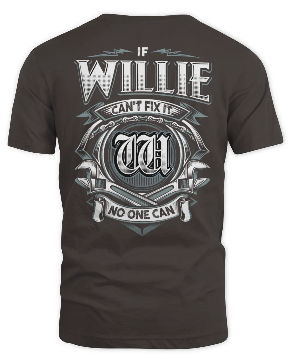 WILLIE AP81-K4-626 - Personalized Ahmed Quote Apparel “If Ahmed Can't Fix It, No One Can” - Unisex Standard T-Shirt - Dark Chocolate