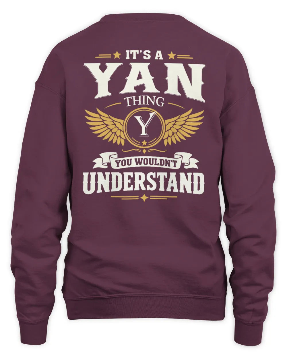 YAN KT06-M008 It’s a [NAME] Thing – You Wouldn’t Understand | Personalized Vintage T-Shirt - Unisex Sweatshirt - Maroon