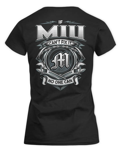 MIU AP81-K4-626 - Personalized Ahmed Quote Apparel “If Ahmed Can't Fix It, No One Can” - Women's Standard T-Shirt - Black