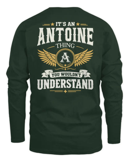 ANTOINE KT06-M008 It’s a [NAME] Thing – You Wouldn’t Understand | Personalized Vintage T-Shirt - Men's Long Sleeved T-Shirt - Forest Green