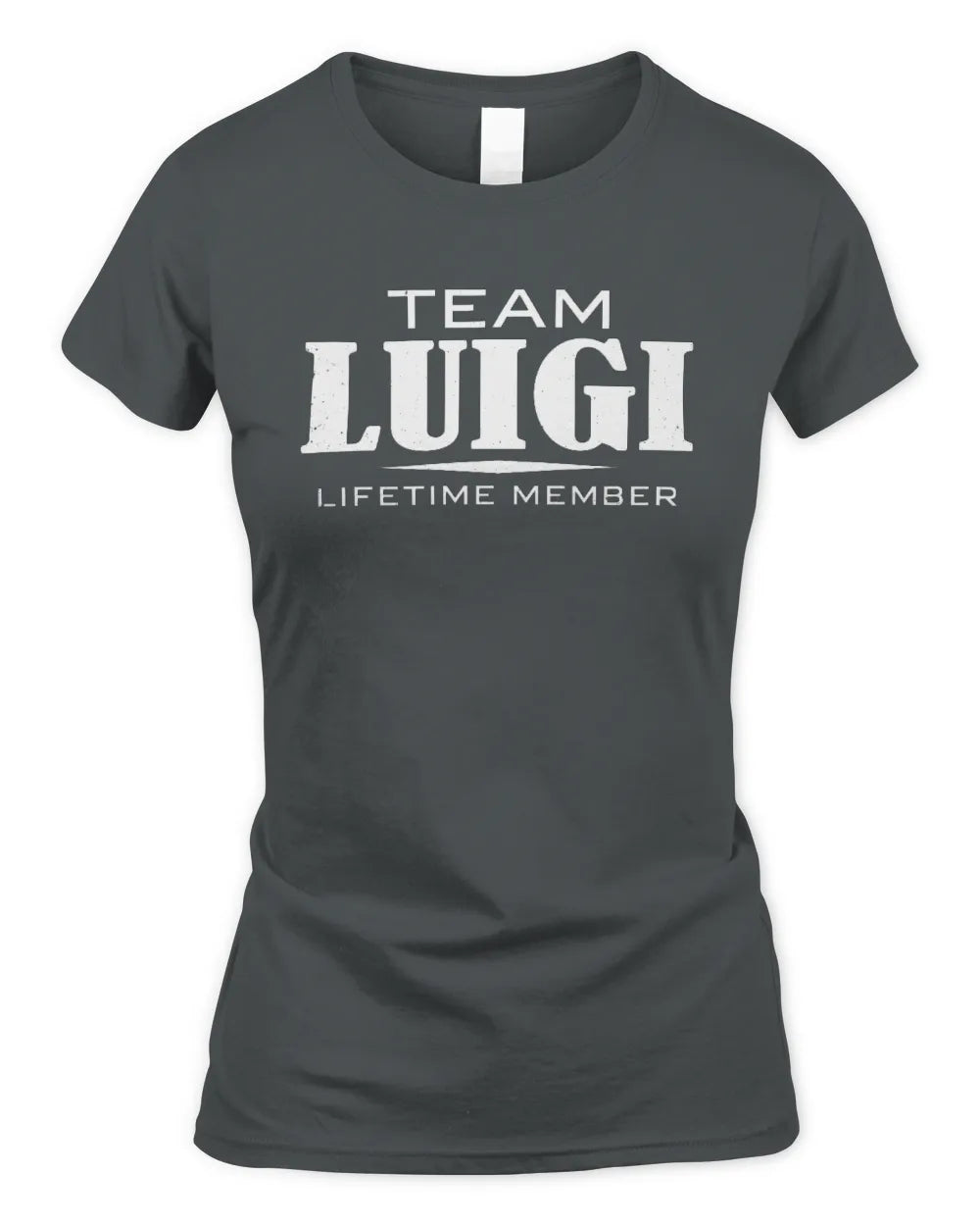 LUIGI BL62-K4-128 - Personalized “Team NAME Lifetime Member” - Women's Standard T-Shirt - Charcoal