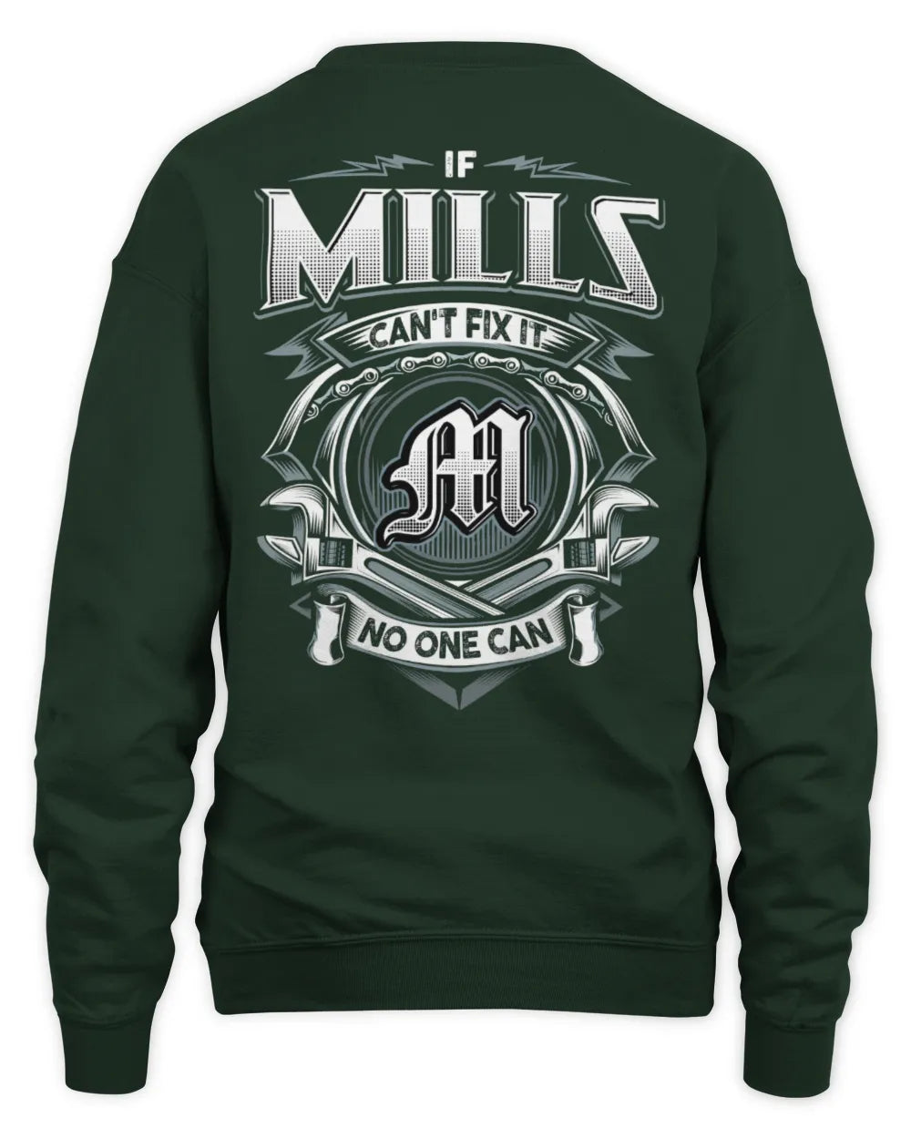 MILLS AP81-K4-626 - Personalized Ahmed Quote Apparel “If Ahmed Can't Fix It, No One Can” - Unisex Sweatshirt - Forest Green