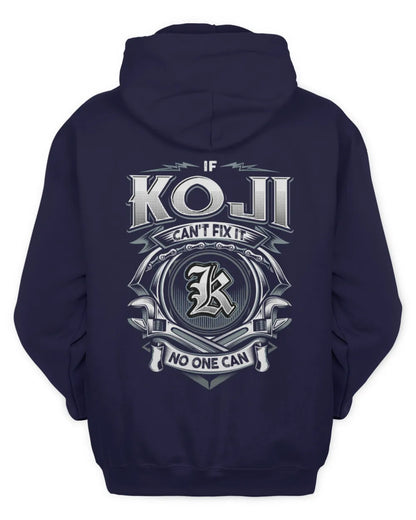 KOJI AP81-K4-626 - Personalized Ahmed Quote Apparel “If Ahmed Can't Fix It, No One Can” - Unisex Hoodie - Navy