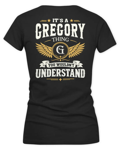 GREGORY KT06-M008 It’s a [NAME] Thing – You Wouldn’t Understand | Personalized Vintage T-Shirt - Women's V-Neck T-Shirt - Black