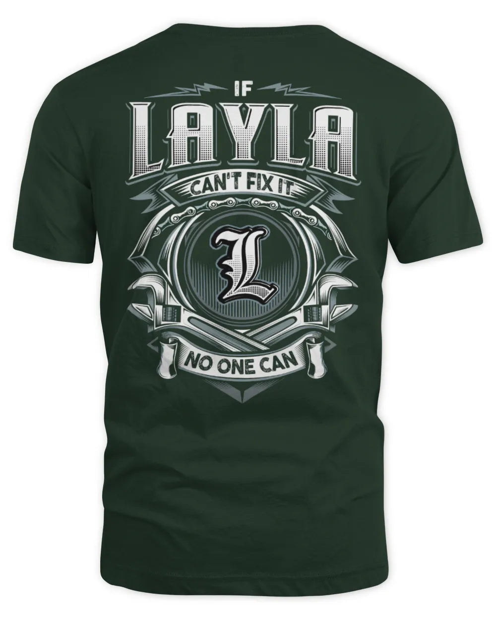 LAYLA AP81-K4-626 - Personalized Ahmed Quote Apparel “If Ahmed Can't Fix It, No One Can” - Unisex Standard T-Shirt - Forest Green