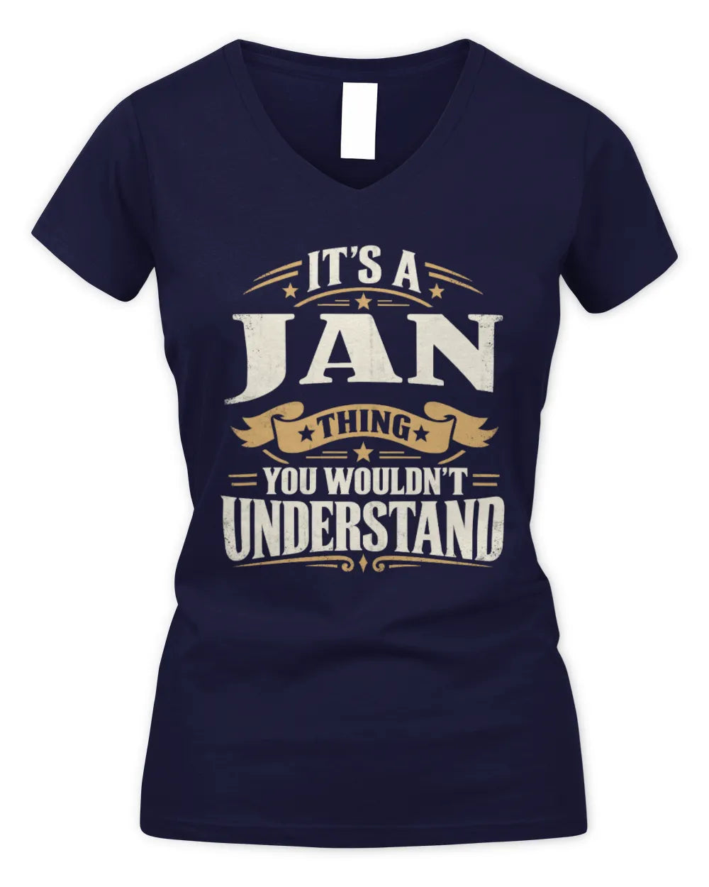 JAN P08 TH51 - Personalized “It’s a/an [NAME] Thing – You Wouldn’t Understand” Shirt - Women's V-Neck T-Shirt - Navy