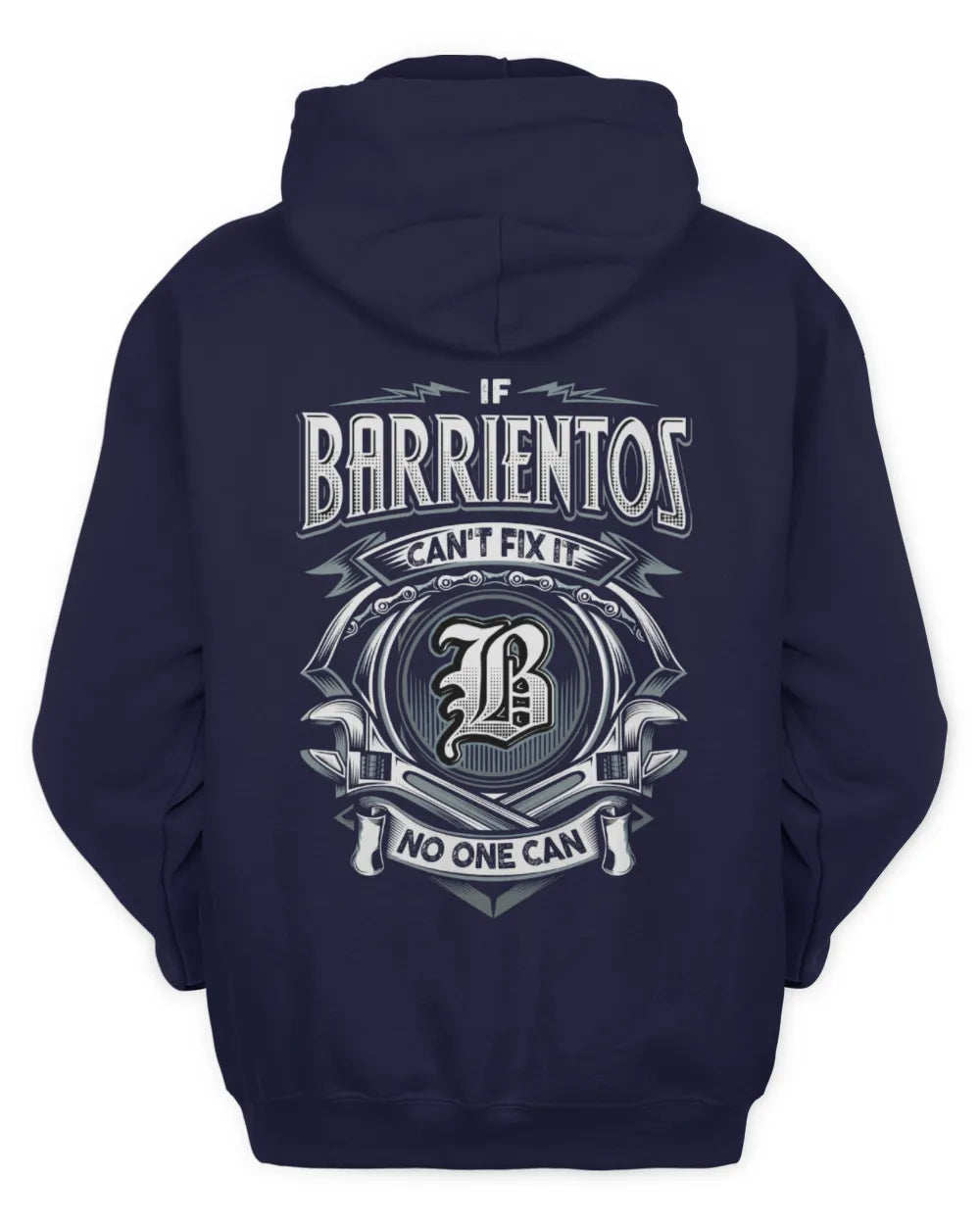 BARRIENTOS AP81-K4-626 - Personalized Ahmed Quote Apparel “If Ahmed Can't Fix It, No One Can” - Unisex Hoodie - Navy