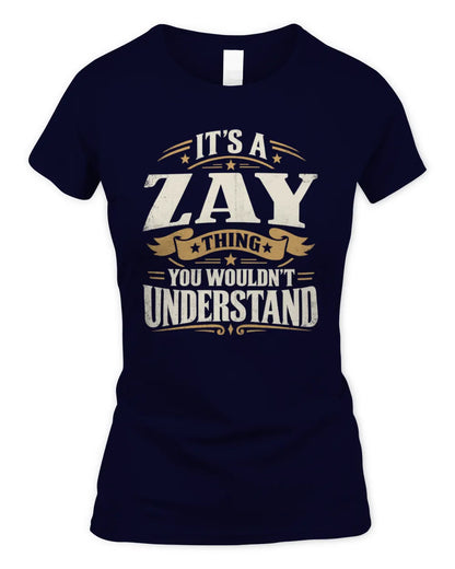 ZAY P08 TH51 - Personalized “It’s a/an [NAME] Thing – You Wouldn’t Understand” Shirt - Women's Standard T-Shirt - Navy