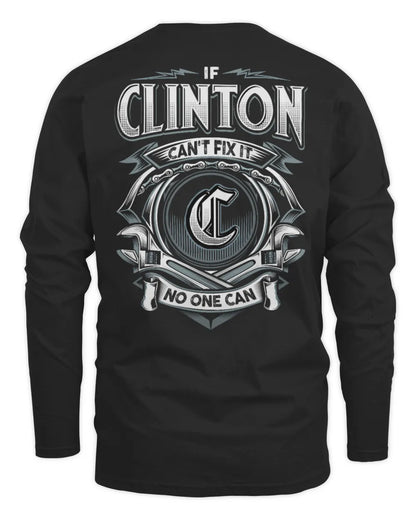 CLINTON AP81-K4-626 - Personalized Ahmed Quote Apparel “If Ahmed Can't Fix It, No One Can” - Men's Long Sleeved T-Shirt - Black