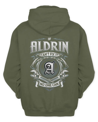 ALDRIN AP81-K4-626 - Personalized Ahmed Quote Apparel “If Ahmed Can't Fix It, No One Can” - Unisex Hoodie - Military Green