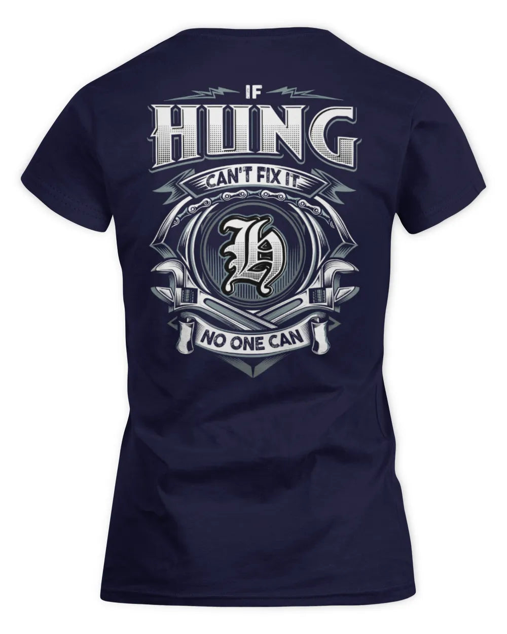 HUNG AP81-K4-626 - Personalized Ahmed Quote Apparel “If Ahmed Can't Fix It, No One Can” - Women's Standard T-Shirt - Navy