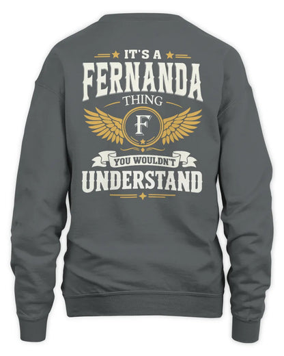 FERNANDA KT06-M008 It’s a [NAME] Thing – You Wouldn’t Understand | Personalized Vintage T-Shirt - Unisex Sweatshirt - Charcoal