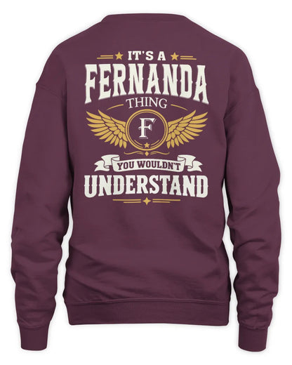 FERNANDA KT06-M008 It’s a [NAME] Thing – You Wouldn’t Understand | Personalized Vintage T-Shirt - Unisex Sweatshirt - Maroon