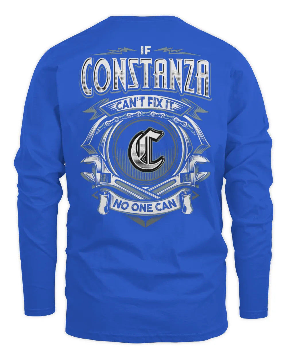CONSTANZA AP81-K4-626 - Personalized Ahmed Quote Apparel “If Ahmed Can't Fix It, No One Can” - Men's Long Sleeved T-Shirt - Royal