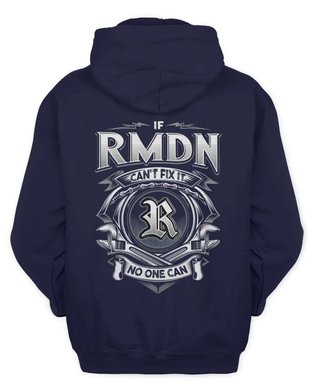 RMDN AP81-K4-626 - Personalized Ahmed Quote Apparel “If Ahmed Can't Fix It, No One Can” - Unisex Hoodie - Navy
