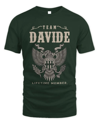 DAVIDE TP06-K82 – Personalized Classic Style Apparel “Team NAME Lifetime Member” - Unisex Standard T-Shirt - Forest Green