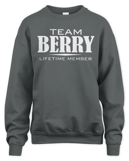 BERRY BL62-K4-128 - Personalized “Team NAME Lifetime Member” - Unisex Sweatshirt - Charcoal